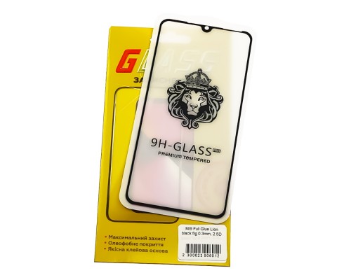 Защитное стекло для Xiaomi Mi 9/ Mi 9X Full Glue Lion (0.3 мм, 2.5D, чёрное)