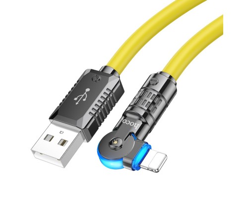 Кабель Hoco U118 USB to Lightning 1.2m желтый