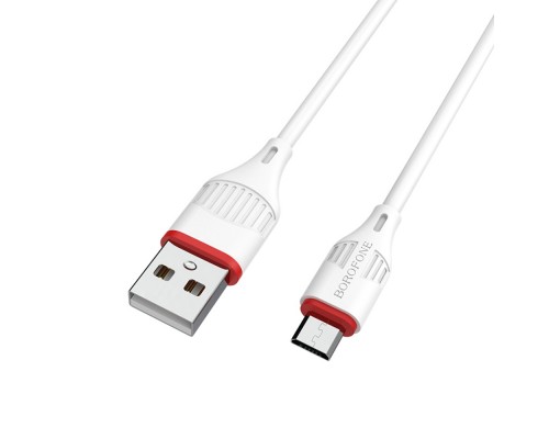 Кабель Borofone BX17 USB to MicroUSB 1m белый