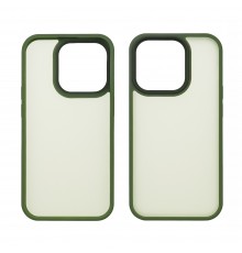 Чехол Colorful Matte Case для Apple iPhone 15 Pro темно-зеленый Люкс