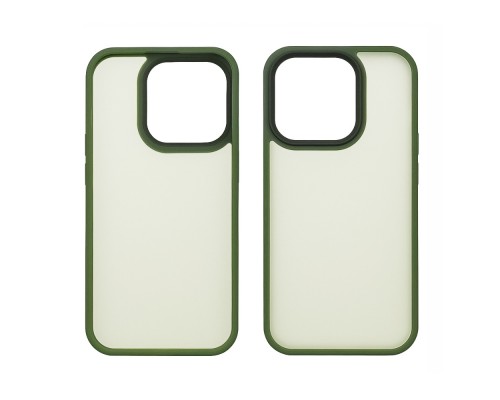 Чехол Colorful Matte Case для Apple iPhone 15 Pro темно-зеленый Люкс