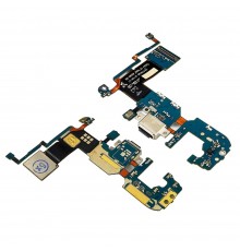 Разъём зарядки для Samsung G955 Galaxy S8 Plus на плате с микрофоном и компонентами