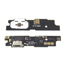 Разъём зарядки для Meizu M3 Note (model M681H) на плате с микрофоном и компонентами