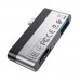 Мультиадаптер хаб Borofone DH2 2в1 Type-C to USB 3.0 (F)/ HDMI (F)