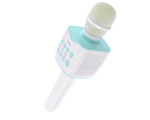 Беспроводной караоке микрофон с колонкой Hoco BK5 синий