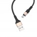 Кабель Hoco X26 USB to MicroUSB 1m черно-золлтистый