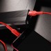 Кабель Borofone BU17 с индикатором USB to MicroUSB 1.2m красный