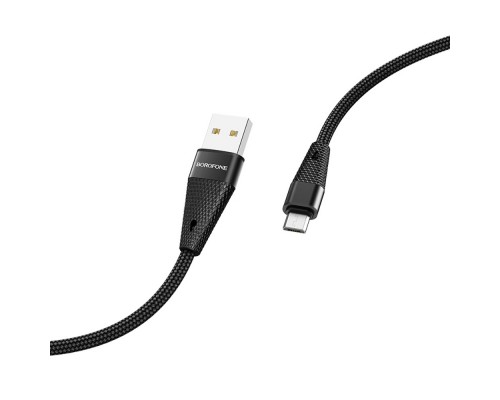 Кабель Borofone BU10 USB to MicroUSB 1.2m черный