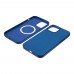 Чехол Leather Case with MagSafe для Apple iPhone 12 Pro Max 06 голубой