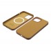 Чехол Leather Case with MagSafe для Apple iPhone 12/ 12 Pro 05 песочный