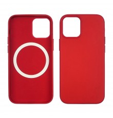 Чехол Leather Case with MagSafe для Apple iPhone 12 mini 02 красный