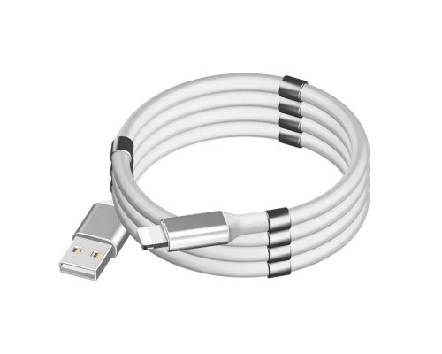 USB кабель магнитный Supercalla Lightning 1m белый