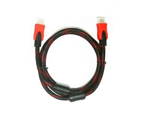 HDMI кабель 1.5m с нейлоновой оплёткой и позолоченными коннекторами черный