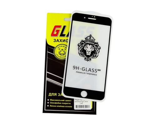 Защитное стекло для Apple iPhone 7 Plus/ 8 Plus Full Glue Lion (0.3 мм, 2.5D, чёрное)