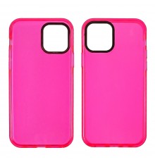 Чехол силиконовый Clear Neon для Apple iPhone 11 Pro Max цвет 08 розовый
