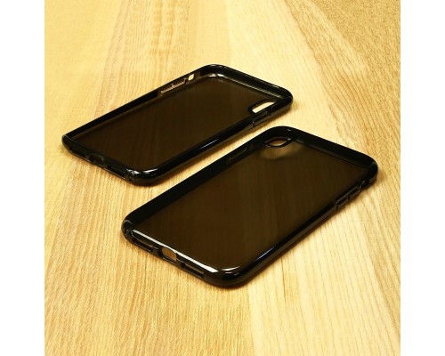 Чехол силиконовый Clear Neon для Apple iPhone Xs Max цвет 10 чёрный