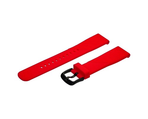 Ремешок силиконовый Semi-twill универсальный 20mm красный