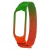 Ремешок Миланская петля радужная для Xiaomi Mi Band 3/ 4 32 зелёно-оранжевый
