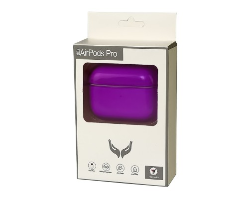 Чехол силиконовый Clear Neon с карабином для Apple AirPods Pro цвет 02 фиолетовый