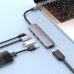 Мультиадаптер хаб Hoco HB27 5в1 Type-C to USB 3.0 (F)/ 2 USB 2.0 (F)/ HDMI (F)/ Type-C (F) PD 60W 0.135m