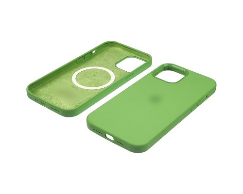 Чехол Full Silicone Case MagSafe для Apple iPhone 12 Pro Max 09 светло-зелёный копия