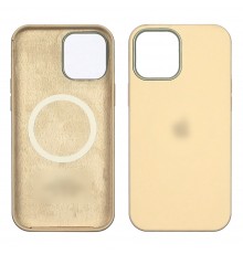 Чехол Full Silicone Case MagSafe для Apple iPhone 12/ 12 Pro 24 бежевый копия