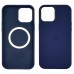 Чехол Full Silicone Case MagSafe для Apple iPhone 12/ 12 Pro 03 тёмно-синий копия