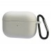 Чехол силиконовый с карабином для Apple AirPods Pro 2 цвет 08 белый Люкс