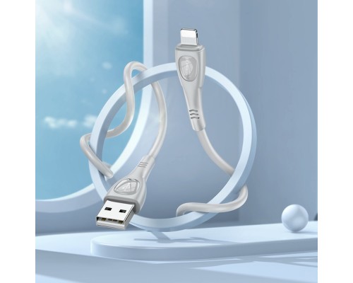 Кабель Borofone BX98 USB to Lightning 1m серый
