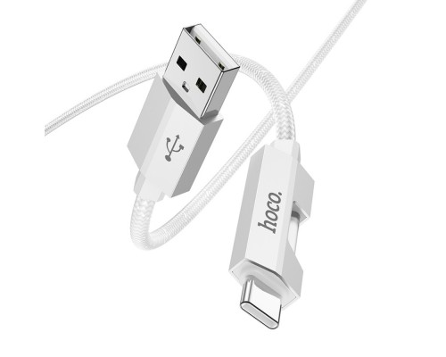 Кабель Hoco U123 USB to Type-C 27W 1m серый