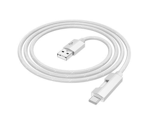 Кабель Hoco U123 USB to Type-C 27W 1m серый