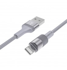 Кабель Borofone BX21 USB to Lightning 1m серебристый