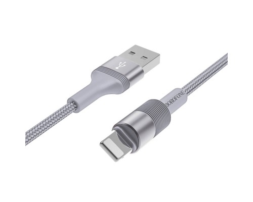 Кабель Borofone BX21 USB to Lightning 1m серебристый