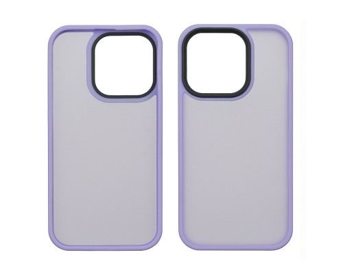 Чехол Сolor Protective Frame для Apple 14 Pro светло-фиолетовый Люкс