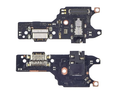 Разъём зарядки для Xiaomi Redmi Note 9 на плате с микрофоном и компонентами