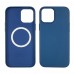 Чехол Leather Case with MagSafe для Apple iPhone 12/ 12 Pro 06 голубой