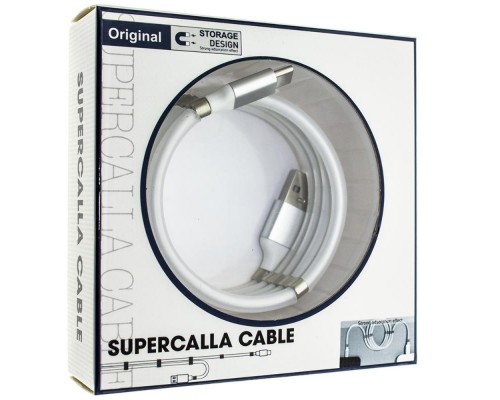 USB кабель магнитный Supercalla Micro 1m белый