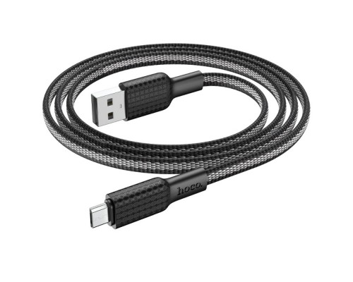 Кабель Hoco X69 USB to MicroUSB 1m черно-белый