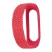 Ремешок нейлоновый Braided rope для Xiaomi Mi Band 3/ 4/ 5/ 6 размер L розовый