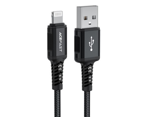 Кабель Acefast C4-02 USB to Lightning 1.8m черный
