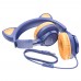 Наушники проводные накладные Hoco W36 Cat ear с микрофоном Jack 3.5 темно-синие