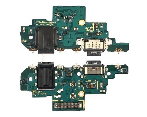 Разъём зарядки для Samsung A525 Galaxy A525 (2021) 4G на плате с микрофоном и компонентами