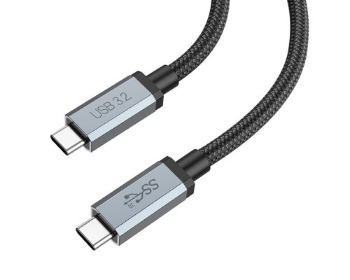 Кабель Hoco US06 USB 3.2 4K Type-C to Type-C PD 100W 1m черный