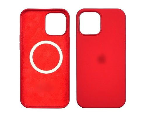 Чехол Full Silicone Case MagSafe для Apple iPhone 12 Pro Max 10 ярко-красный копия