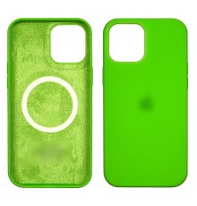 Чехол Full Silicone Case MagSafe для Apple iPhone 12/ 12 Pro 25 салатовый копия