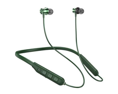 Беспроводные вакуумные наушники Hoco ES64 с микрофоном темно-зеленые