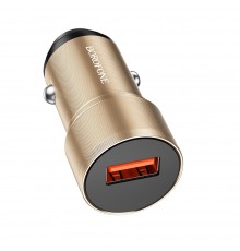 Автомобильное зарядное устройство Borofone BZ19A USB QC золотистое
