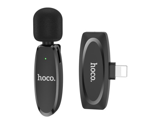 Микрофон Hoco L15 Lightning черный