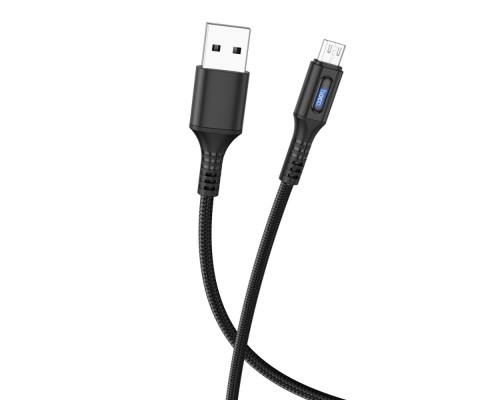 Кабель Hoco U79 с индикатором USB to MicroUSB 1.2m black