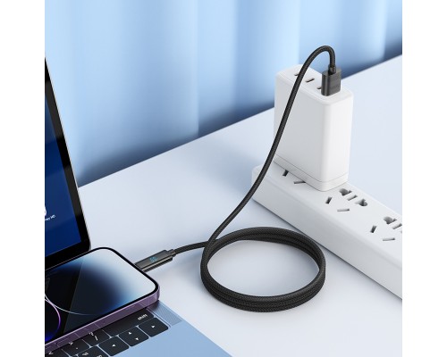 Кабель Hoco U127 с дисплеем USB to Lightning 1.2m black